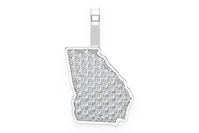 Georgia State Pendant 14k   