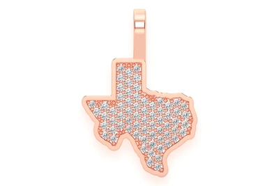 Texas State Pendant 14k   