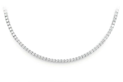 Diamond Tennis Necklace Solid Gold 2.85ctw