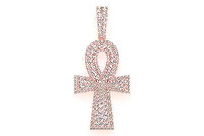 Double Layer Ankh Pendant 14k   