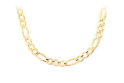 6MM Figaro Chain 14k Solid Gold 