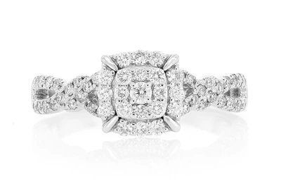 .50ctw - Cushion Composite - Diamond Engagement Ring - All Natural