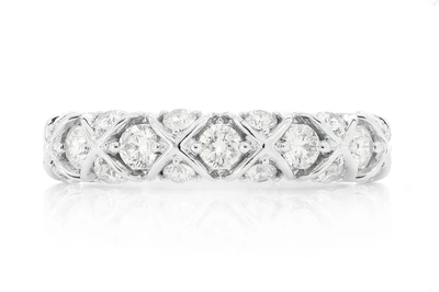 Woven Diamond Band 14k Solid Gold 1.00ctw