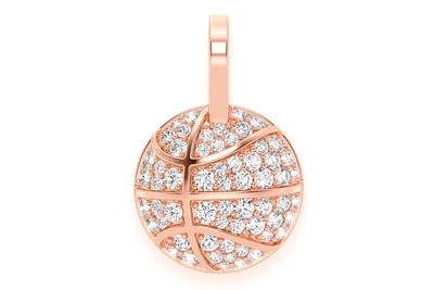 Basketball Pendant 14k   