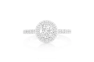 0.75ct Solitaire Round - Halo - Diamond Engagement Ring - All Natural