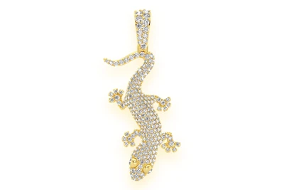Lizard Pendant 14k   