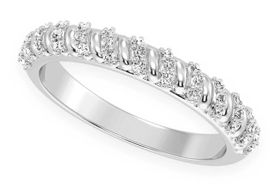 Rope Diamond Band 14k Solid Gold 0.20ctw