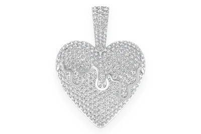 Dripping Heart Pendant 14k   