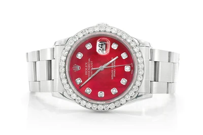 Rolex Datejust 36MM Steel (16200) - 2.00ctw Diamond Bezel
