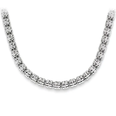 4MM Sterling Silver Triangular Diamond-Cut Tube Chain
