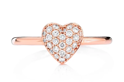 Bubbly Heart Ring 14k   