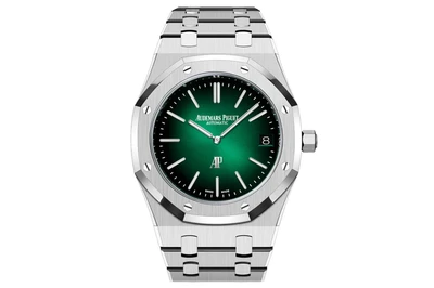 Audemars Piguet - Royal Oak Jumbo Extra Thin 50th - Platinum - 16202pt - Green Dial