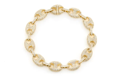 10.5MM Mariner Link Bracelet 14k   7.00ctw