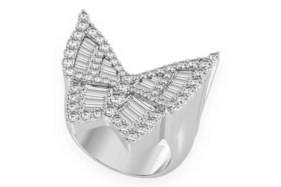 Butterfly Baguette Ring 14k   