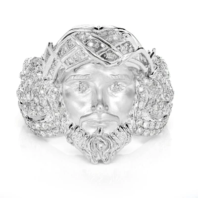 Jesus Face Ring 10k   