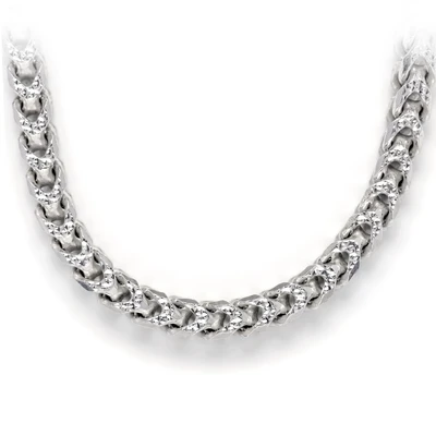 Sterling Silver Diamond-Cut Franco Chain