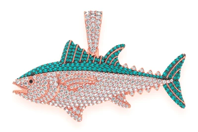 Bluefin Tuna Pendant 14k   