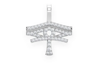Eye Of Ra Ankh Pendant 14k   