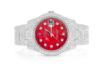Rolex Datejust 36MM Steel (116200) - 20.00ctw Fully Iced Out