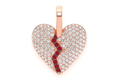 Broken Heart Emoji Pendant 14k   