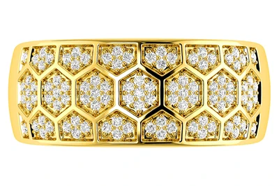 Honeycomb Diamond Band Ring 14k   