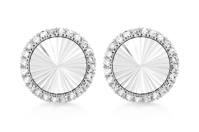 Starburst Disc Earrings 14k   0.35ctw