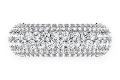 Bubbly Pave Round Diamond Band 14k Solid Gold 2.00ctw