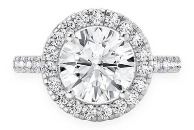 Thav - 2.00ct Round Solitaire - Halo - Diamond Engagement Ring - All Natural