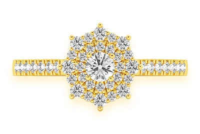 0.50ctw - Pointed Round Diamond Ring - Diamond Engagement Ring - All Natural