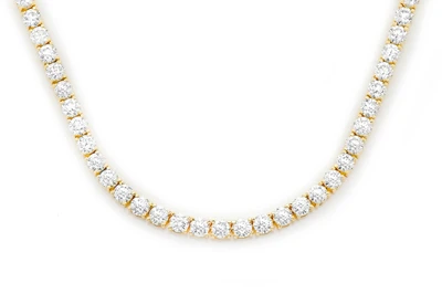 40pt Prong Set Diamond Tennis Necklace 14k Solid Gold 45.00ctw