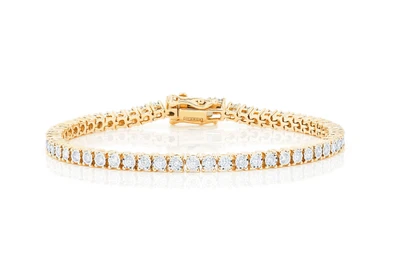 2pt Miracle Set Diamond Bracelet 14k Solid Gold 1.25ctw
