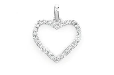 Open Heart Pendant 14k   