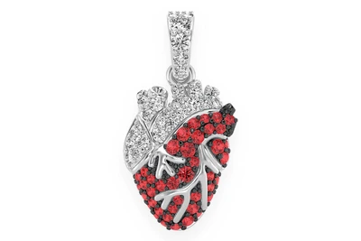 Human Heart Pendant 14k   