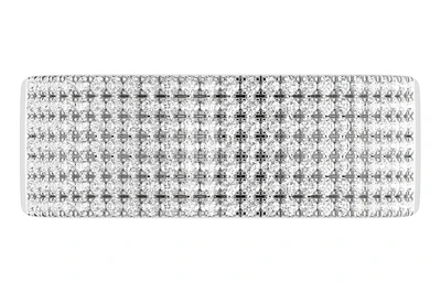 Multi Row Diamond Ring Band 14k Solid Gold 0.50ctw