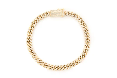 4MM Miami Cuban Diamond Bracelet 14k Solid Gold 1.50ctw