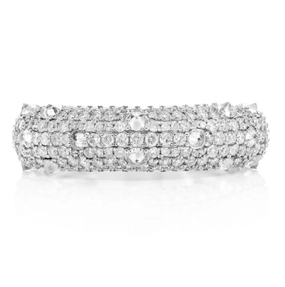 Diamond Spike Thin Band Ring 14k Solid Gold 1.50ctw