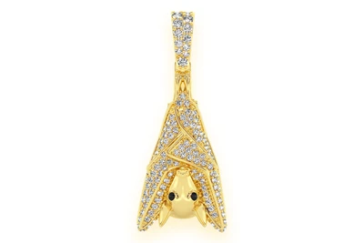 Hanging Bat Pendant 14k   