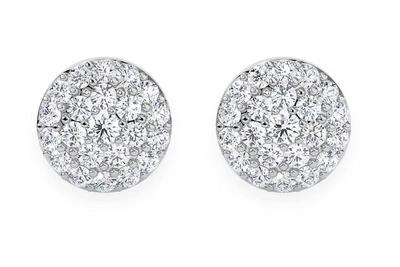 Dot Stud Diamond Earrings 14k Solid Gold 0.15ctw