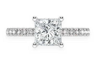 Thinn - 1.00ct Princess Cut Solitaire - Diamond Engagement Ring - All Natural