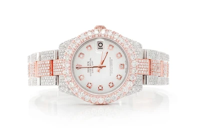 Rolex Datejust 31MM 18k Rose Gold (178271) - 14.00ctw Fully Iced Out