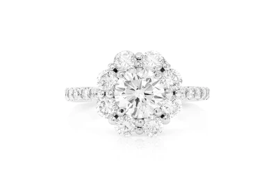 1.25ct Solitaire - Round Halo - Diamond Engagement Ring - All Natural