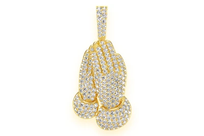 Prayer Hands Pendant 14k   