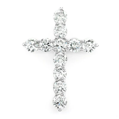 Hidden Bail Cross Pendant 14k   