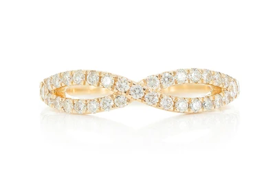 Infinity Cross-Over Band Ring 14k   