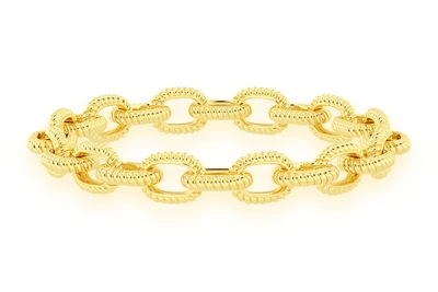 Braided Rolo Bracelet 14k Solid Gold