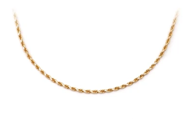 1.5MM Rope 14k Solid Gold Chain