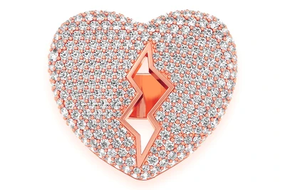 Broken Heart Signet Ring 14k   