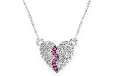 Broken Heart Emoji Necklace Pendant 14k   