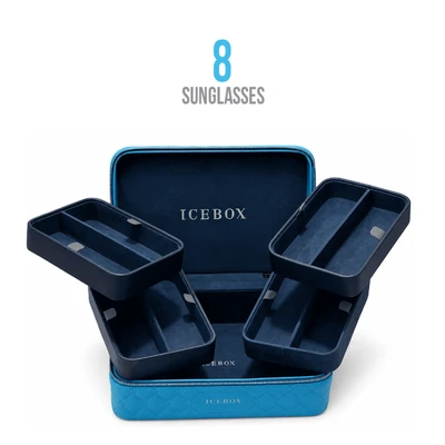 Icebox Leather World Traveler 8 Sunglasses Case
