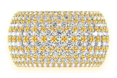 Eight Row Wide Shape Band Ring 14k   